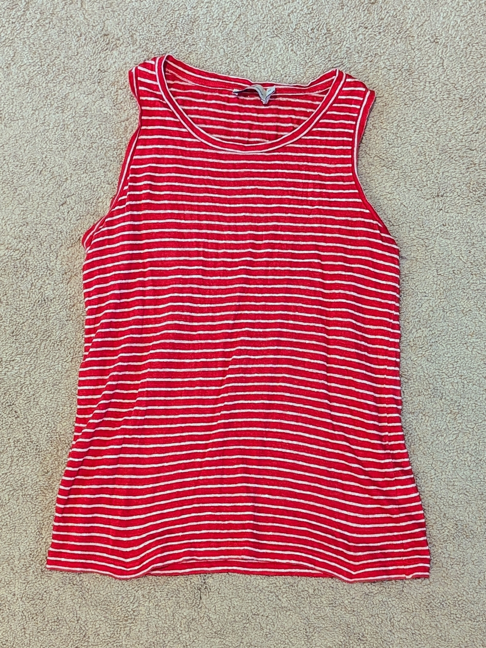 Vineyard Vines Red & White Striped Sleeveless Tank